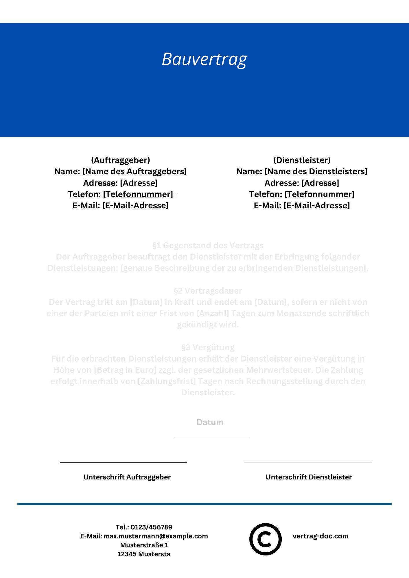 Bauvertrag